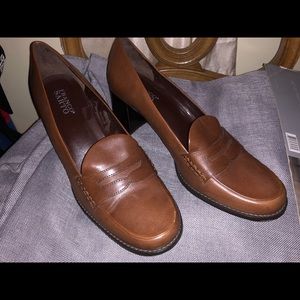 Loafers 2 3/4 inch Heel Franco Sarto Brown size 10 1/2 or 11